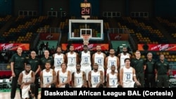 Equipa de basquetebol masculina do Petro de Luanda, na Liga Africana de Basquetebol (BAL), Kigali, Ruanda