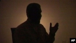 FILE - This image taken from video and released by the militant group Hamas on Aug. 26, 2005, shows the silhouette of a man identified as Mohammed Deif. Deif is believed by many to have been one of the chief architects of the Oct. 7, 2024, attack on southern Israel.