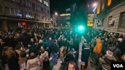 Protest koalicije Srbija protiv nasilja ispred Republičke izborne komisije (Foto: Marko Dragoslavić/Fonet)