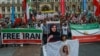 (FILE) Demonstrators attend a protest against the Iranian regime in front of the Hotel de Ville in Paris on Sept. 16, 2023.