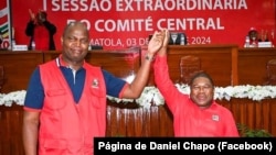 Daniel Chapo (esquerda) e Filipe Nyusi (direita)