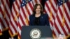 U.S. Vice President Kamala Harris reacts during a campaign event at West Allis Central High School, in West Allis, Wisconsin, July 23, 2024.