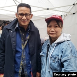 Fefe Anggono bersama Menteri Parekraf Sandiaga Uno di New York (foto: courtesy).