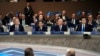 From left, Australia's Deputy Prime Minister Richard Marles, Japan's Prime Minister Fumio Kishida, New Zealand's Prime Minister Christopher Luxon and South Korea's President Yoon Suk Yeol attend a NATO summit session, July 11, 2024, in Washington.