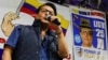 El candidato presidencial ecuatoriano Fernando Villavicencio habla durante un acto de campaña en Quito, Ecuador, 9 de agosto de 2023. REUTERS/Karen Toro