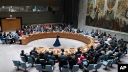 Members of the United Nations Security Council applaud after passing a cease-fire resolution in Gaza during the Muslim holy month of Ramadan, its first demand to halt fighting at U.N. headquarters on Monday, March 25, 2024.