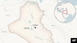 A map of Iraq with its capital, Baghdad. 