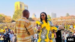 Mutungamiri weCCC VaNelson Chamisa nemudzimai wavo Amai Sithokozile Chamisa