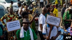 Protestos reprimidos pela polícia, Cotonou, Benin, 27 abril 2024