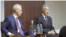8일 워싱턴의 전략국제문제연구소(CSIS)가 미일 정상회담 전망을 주제로 주최한 대담에 람 이매뉴얼 주일 미국대사(왼쪽)와 야마다 시게오 주미 일본대사가 참석했다.