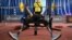 A weightlifter warms up during the qualifying round of the Ukrainian Invictus Games, in Lviv, Ukraine, on April 29, 2023. Qualifying competition winners will represent Ukraine at the Invictus Games in September in Dusseldorf, Germany.