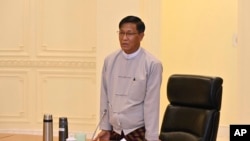 Myanmar's Vice President Henry Van, seen in this Jan.31, 2023 file photo, has retired, State television MRTV announced on April 22, 2024.
