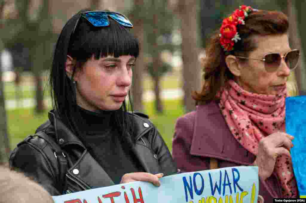 Rally of Ukrainians in Skopje - One year resistance to the Russian aggression 