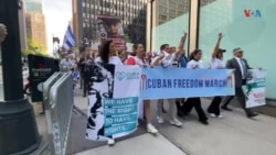 Manifestantes cubanos