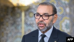 Le roi du Maroc Mohammed VI prononce un discours à la nation marquant le 25e anniversaire de son accession au trône le 30 juillet 2024.