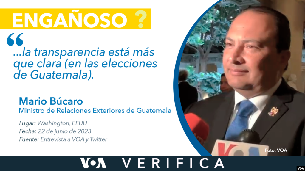 Ministro de Relaciones Exteriores de Guatemala, Mario Búcaro.