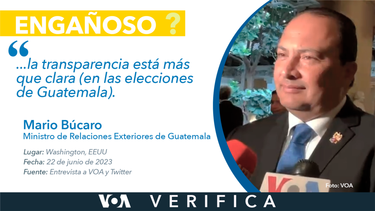 ¿Está más que clara la transparencia en las elecciones de Guatemala