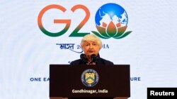 Bộ trưởng Yellen tạo Hội nghị G20, ngày 16/7/2023.