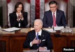President Joe Biden delivers his State of the Union address to a joint session of Congress in the House Chamber of the U.S. Capitol, March 7, 2024.