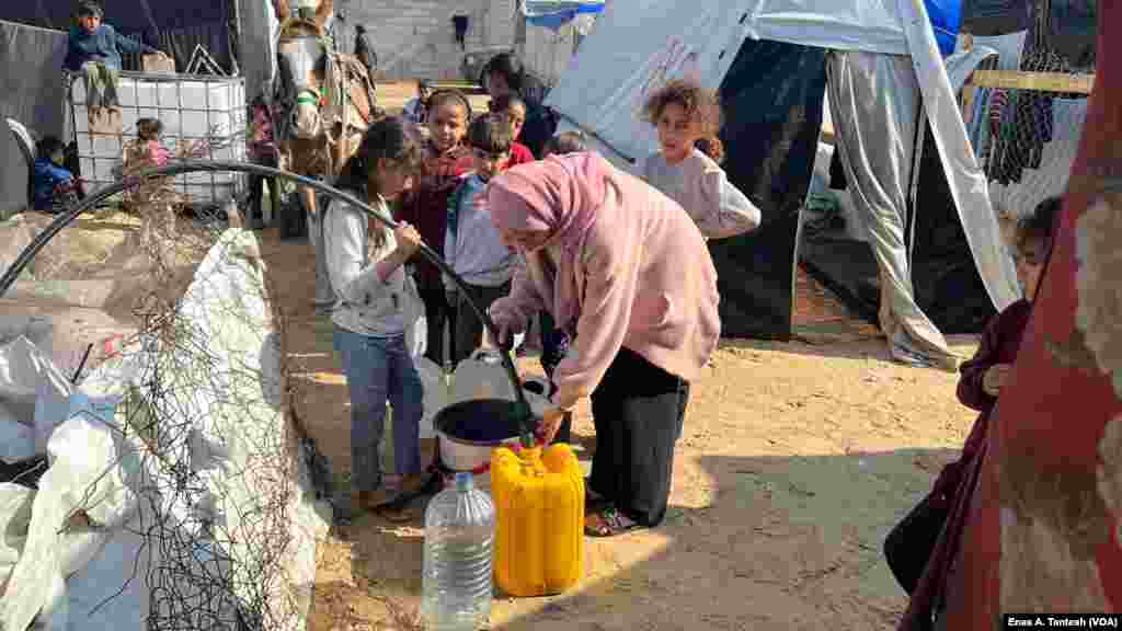 UNICEF says children in Gaza have access to only 10% of the water they need to stay healthy, in Rafah, March 2, 2024. 