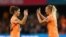 Netherlands' Dominique Janssen celebrates with Stefanie van der Gragt after the match against Portugal, July 23, 2023.