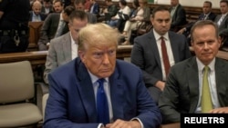 FILE - Former U.S. President Donald Trump in New York State Supreme Court in New York City, Oct. 25, 2023. He plans to expand his first-term crackdown on immigration if he's re-elected, according to a report in The New York Times.