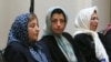 (FILE) Prominent Iranian human rights activist Narges Mohammadi sits next to Iranian Nobel Peace Prize laureate Shirin Ebadi while attending a meeting on women's rights in Tehran, Iran, on Aug. 27, 2007.