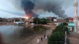 Smoke rises over Khartoum, Sudan, June 7, 2023, as the fighting in the northeastern African nation showed no signs of abating.