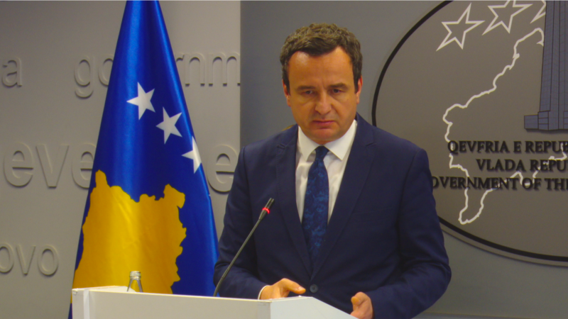 კოსოვოს პრემიერმა დაძაბულობის განმუხტვის გეგმა წარადგინა