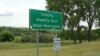 Standing Rock Nation welcome sign in Cannonball, North Dakota.
