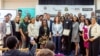 Dorothy McAuliffe (center), the U.S. special representative for Global Partnerships poses with partners and members of the CCE Hub in Nairobi, Kenya, November 16, 2023