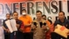 
Satgas TPPO Polda Bali menangkap tiga orang pelaku kasus yang akan mengirim PMI ilegal ke Jepang.foto humas Polda Bali