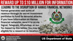 U.S. State Department Rewards for Justice Poster for Hamas Financial Network