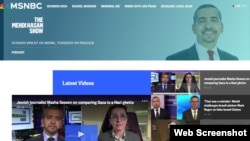 A screenshot of the MSNBC website on Jan. 8, 2024. Journalist Mehdi Hasan announced at the end of his show the night before that he would be leaving the network.