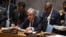 U.N. Secretary-General Antonio Guterres speaks during a U.N. Security Council meeting addressing the humanitarian crisis in the midst of conflict between Israel and Hamas, at U.N. headquarters, Dec. 8, 2023.