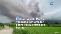 Endonezya'daki Marapi Yanardağı patlamadan sonra kül püskürtmeye başladı
