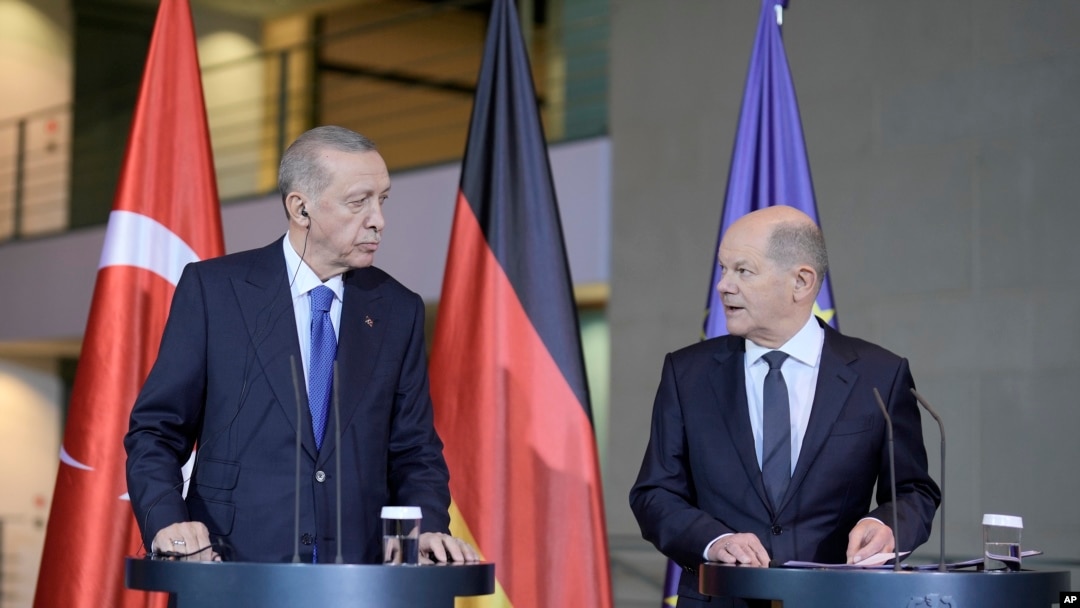 Erdoğan ve Scholz görüşme öncesi ortak basın toplantısı düzenledi