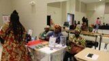 La diaspora africaine celebrant la journée mondiale de l'Afrique à Randallstown dans le Maryland aux etats-Unis, le 25 mai 2023. (Photo Nanythe Talani/VOA)