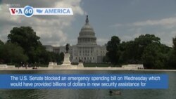 VOA60 America - U.S. Senate Republicans block new security assistance for Ukraine and Israel