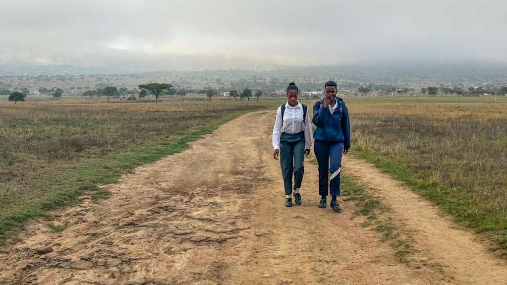 Children in South Africa Walk a Long Way to School