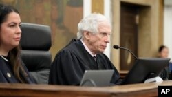 Judge Arthur Engoron sits in the courtroom before the start of closing arguments in former President Donald Trump's civil business fraud trial at New York Supreme Court, Jan. 11, 2024, in New York.