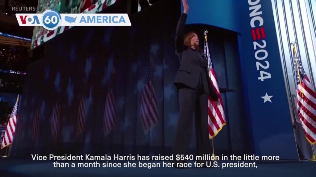 VOA60 America - Vice President Harris raises $540 million in the little more than a month