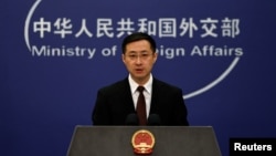 FILE - Chinese Foreign Ministry spokesperson Lin Jian speaks during a press briefing in Beijing, March 20, 2024. 