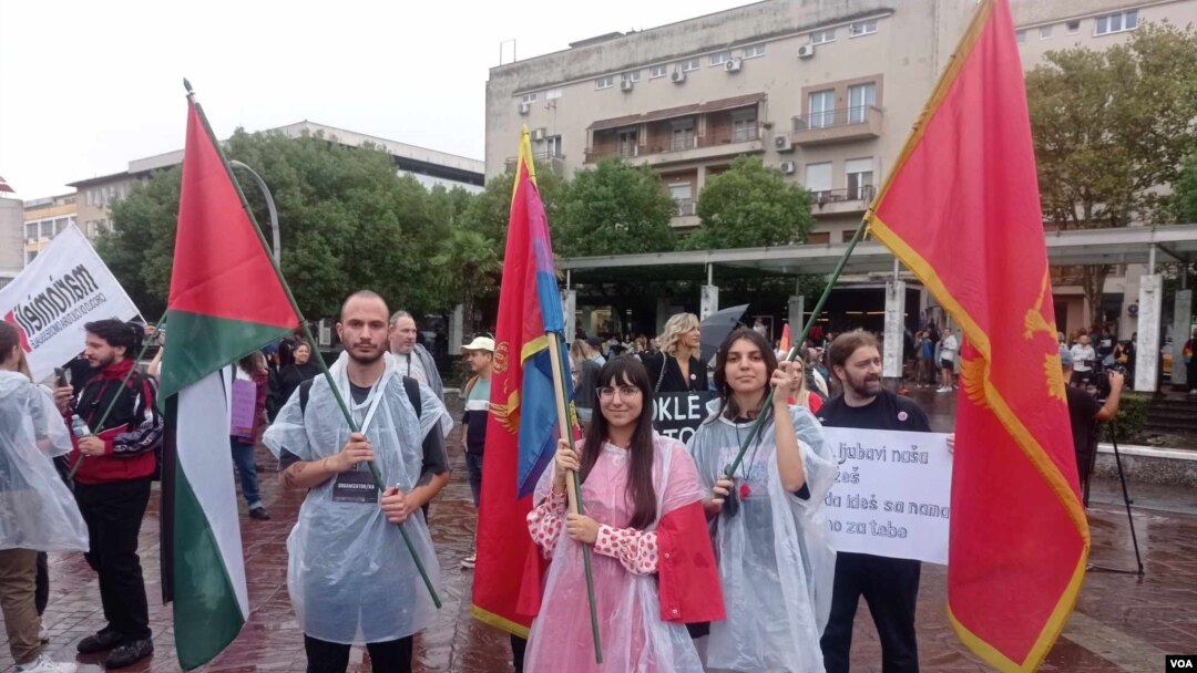 Učesnici Montenegro prajda u Podgorici (Foto: VOA)