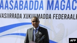 FILE - Somalia's Prime Minister Hamza Abdi Barre speaks in Mogadishu, Somalia, on Aug. 2, 2022.