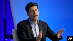 File - Sam Altman participates in a discussion during the Asia-Pacific Economic Cooperation (APEC) CEO Summit, Nov. 16, 2023, in San Francisco.