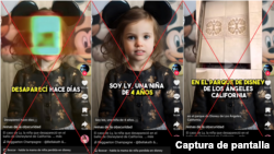 Capturas de pantalla del video viral falso en TikTok.