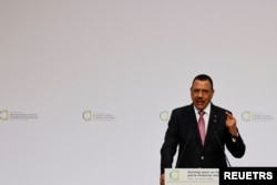 FILE - President of Niger, Mohamed Bazoum delivers a speech during the opening session of the New Global Financial Pact Summit in Paris, France, June 22, 2023.