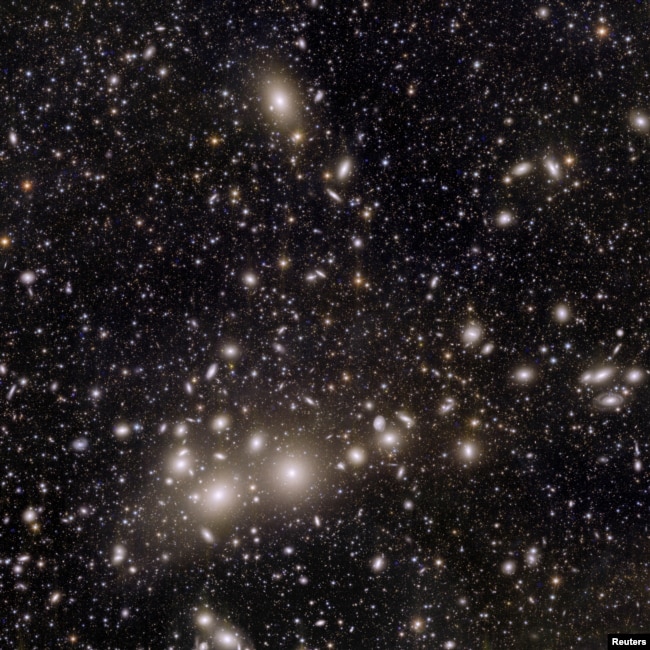 Galaxies belonging to the Perseus Cluster and others further away, captured by Euclid telescope. (European Space Agency/Handout via REUTERS)