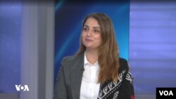 Journalist Niyaz Abdullah is interviewed by VOA's Kurdish Service, Nov. 16, 2023.